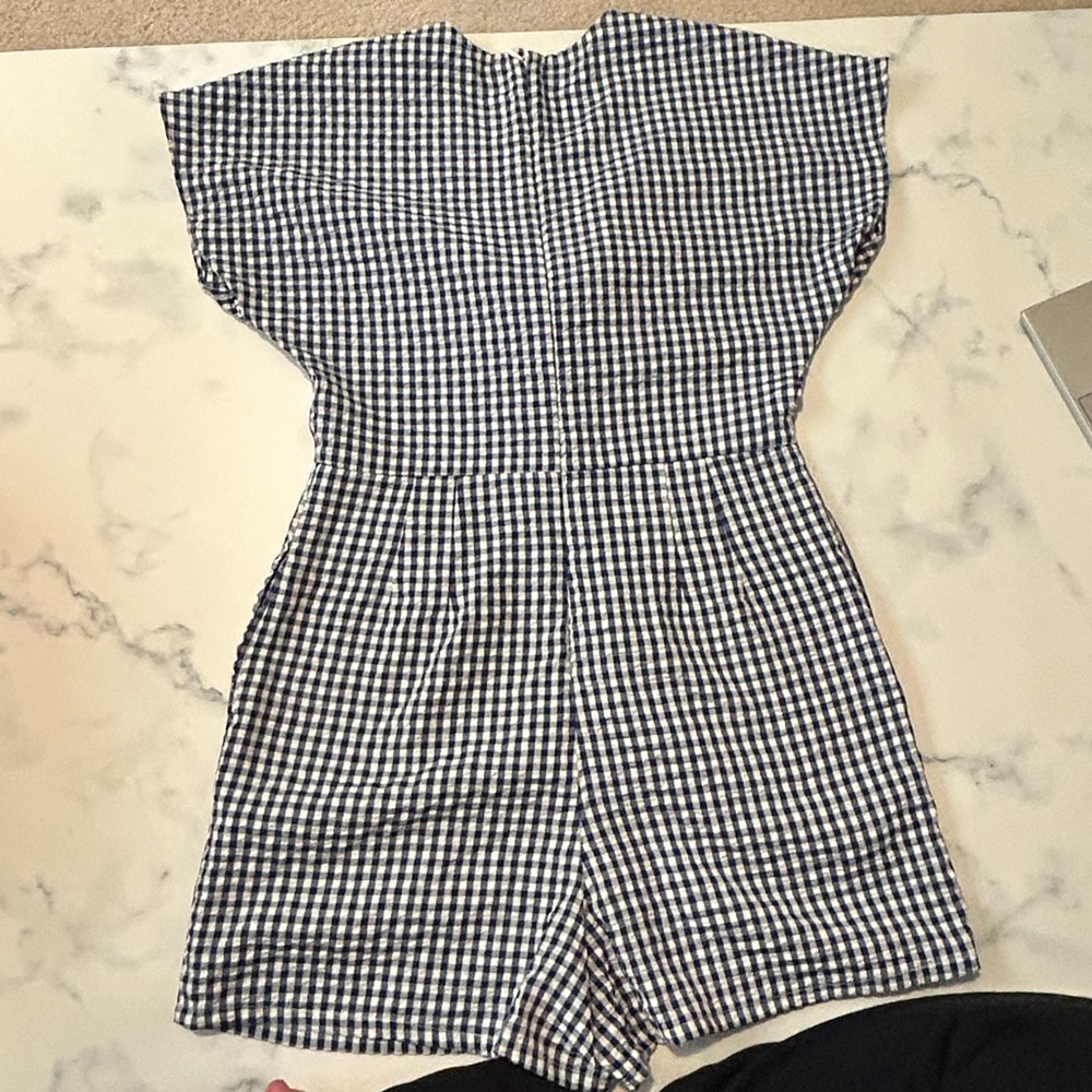Hutch Navy and White Gingham Romper - Picture 7 of 7